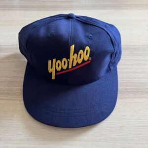NOS Vintage Yoo-Hoo Chocolate Milk Snapback Hat Cap Adjustable Blue Embroidered